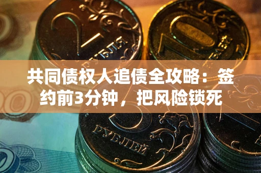 武汉共同债权人追债全攻略：签约前3分钟，把风险锁死