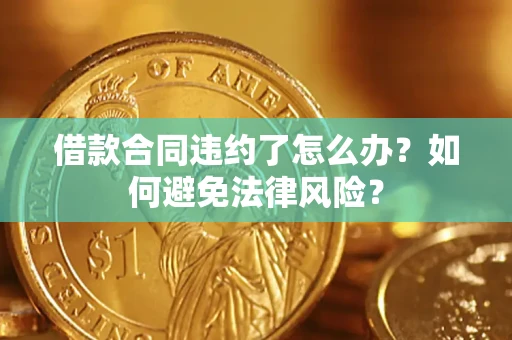 武汉借款合同违约了怎么办？如何避免法律风险？